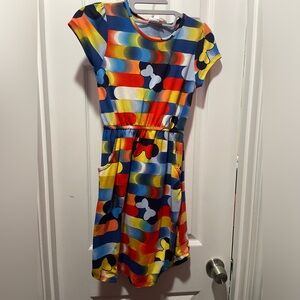 LuLaRoe Kids Dress with Multicolor Minnie Mouse Design